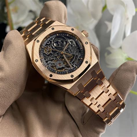 audemars piguet royal oak 39mm rosegold skeleton|audemars piguet iced out skeleton.